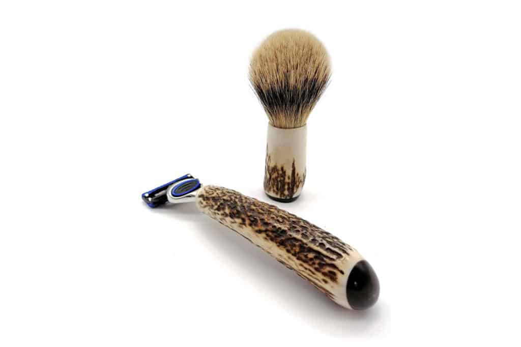 Deer Antler Fusion Razor and Shaving Brush Set - Personal Care Accessories - Knife Shop L'Artigiano Scarperia - 01