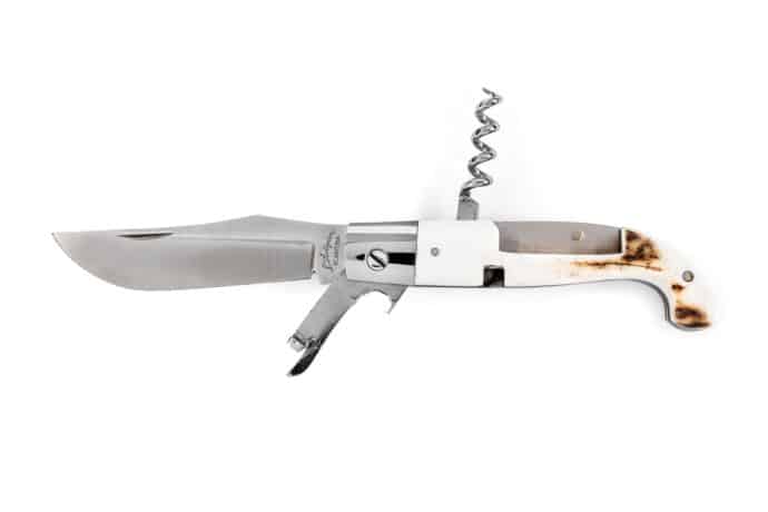 Bartolini Corkscrew Zuava Knife with Deer Antler Handle - Italian Regional Knives - Knife Shop L'Artigiano Scarperia - 02