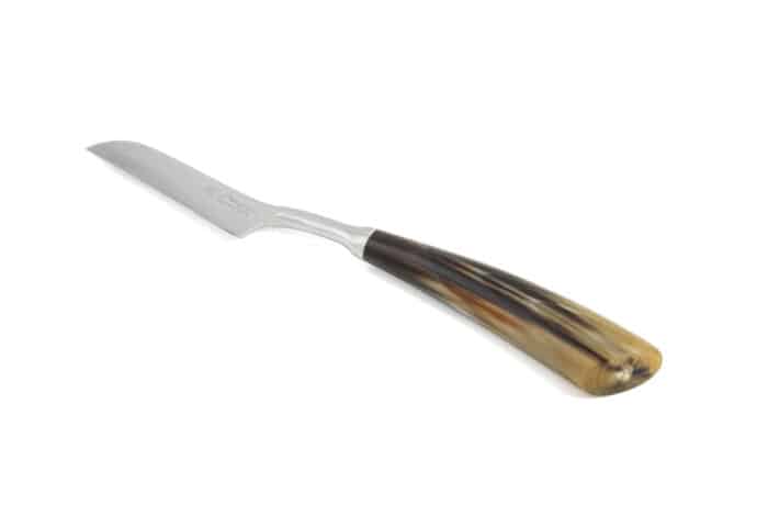Forged Soft Cheese Knife with Ox Horn Handle - Cheese Knives and Accessories - Knife Shop L'Artigiano Scarperia - 02