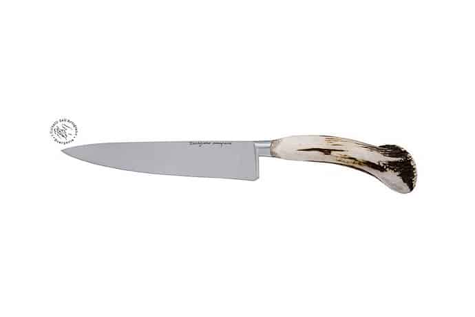 Forged Carving Knife with Deer Antler Handle - Kitchen Knives and Accessories - Knife Shop L'Artigiano Scarperia - 01