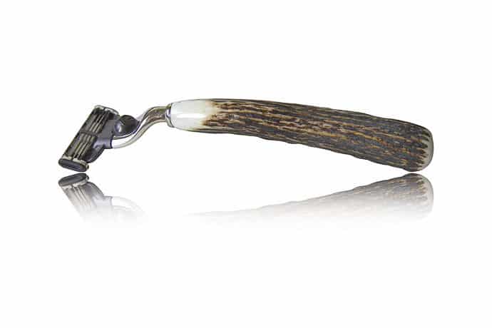 Mach3 razor with Deer Antler handle - Personal Care Accessories - Knife Shop L'Artigiano Scarperia - 01