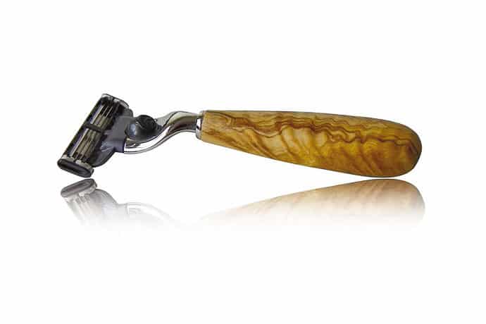 Mach3 razor with Olive Wood handle - Personal Care Accessories - Knife Shop L'Artigiano Scarperia - 01
