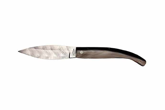 "Maremmano" Knife with Damascus Steel Leaf-shaped Blade - Damascus Steel Blade Knives - Italian Regional Knives - Knife Shop L'Artigiano Scarperia - 01