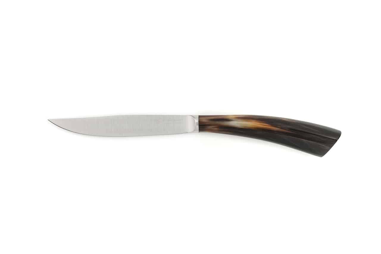 Nobile Table Knife with Ox Horn Handle - Steak and Table Knives - Knife Shop L'Artigiano Scarperia - 01