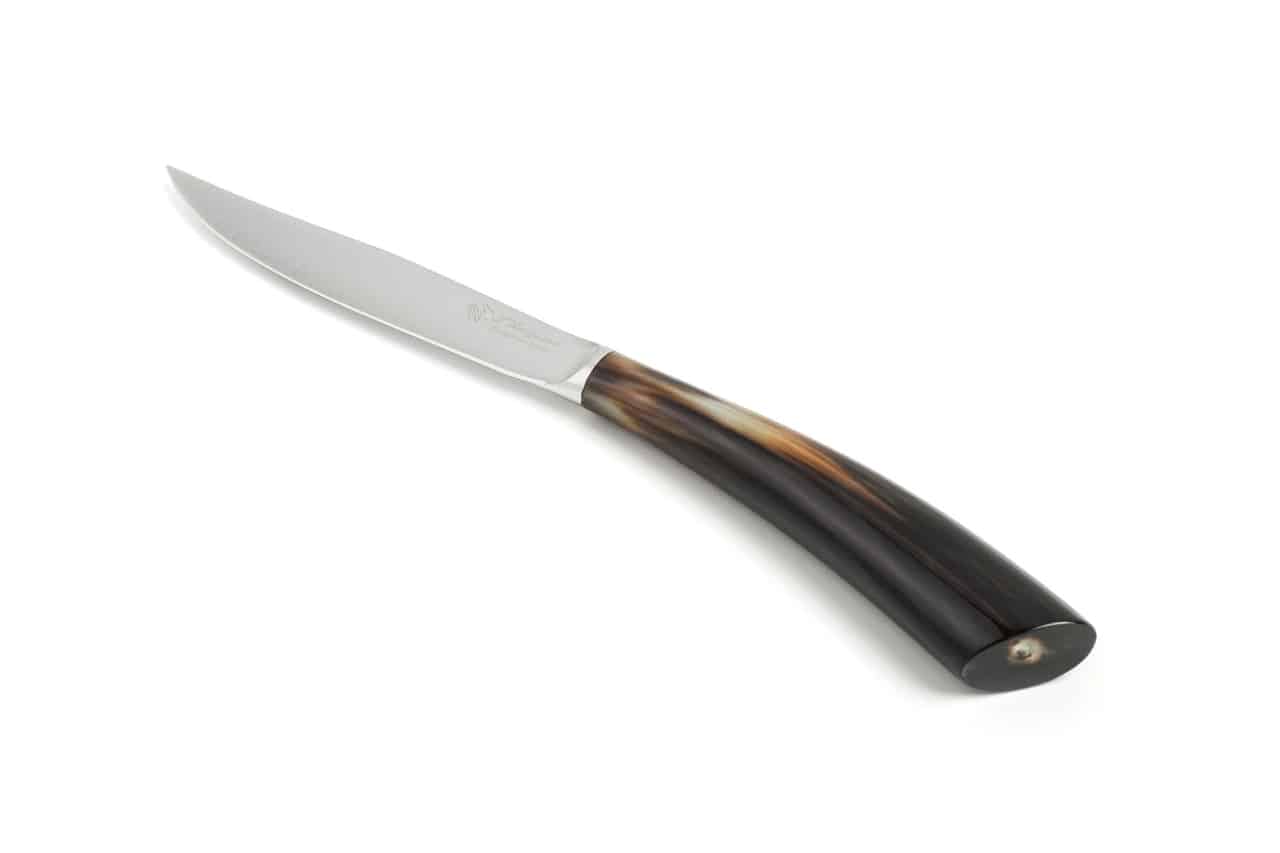 Nobile Table Knife with Ox Horn Handle - Steak and Table Knives - Knife Shop L'Artigiano Scarperia - 02