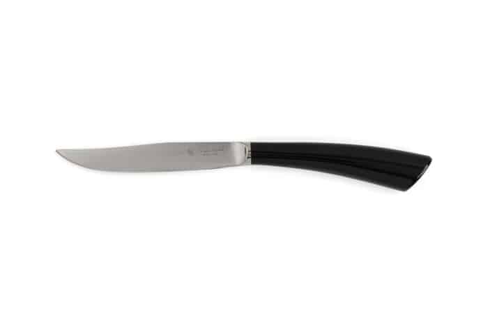 Nobile Steak Knife with Black Resin Handle - Steak and Table Knives - Knife Shop L'Artigiano Scarperia - 01