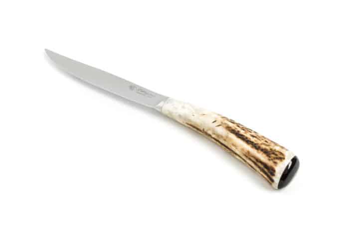 Nobile Table Knife with Deer Antler Handle - Steak and Table Knives - Knife Shop L'Artigiano Scarperia - 02