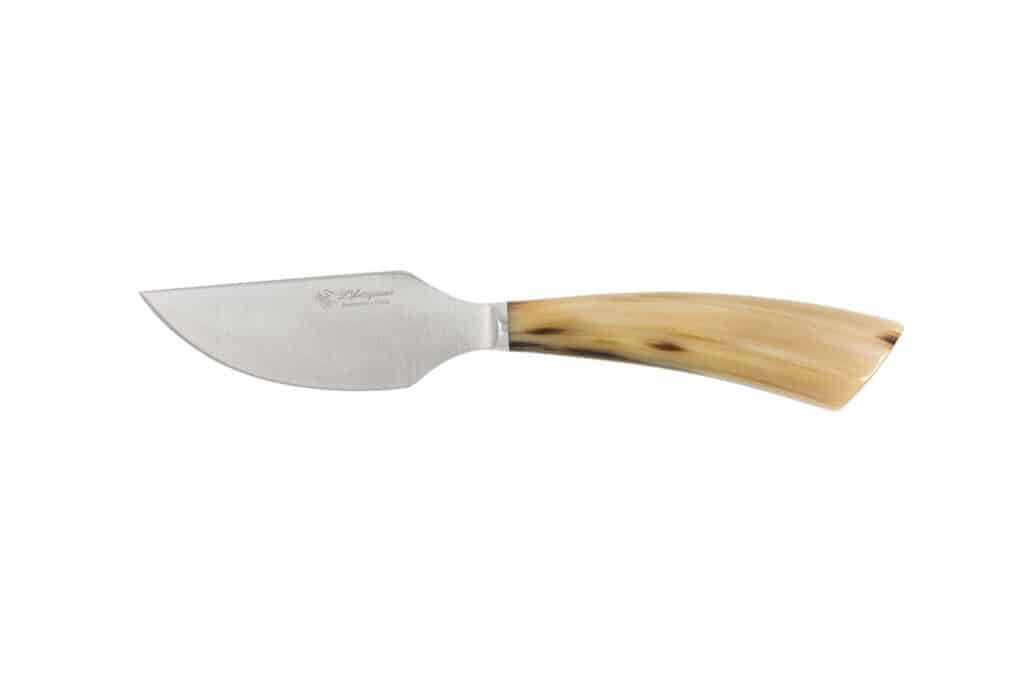 Wave Blade Forged Cheese Knife with Ox Horn Handle - Cheese Knives and Accessories - Knife Shop L'Artigiano Scarperia - 01
