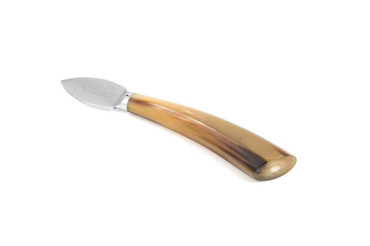 Forged Parmesan-type Cheese Spear Knife with Ox Horn Handle - Cheese Knives and Accessories - Knife Shop L'Artigiano Scarperia - 02