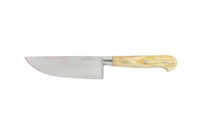 Forged Parmesan-type Cheese Knife with Ox Horn Handle - Cheese Knives and Accessories - Knife Shop L'Artigiano Scarperia - 01