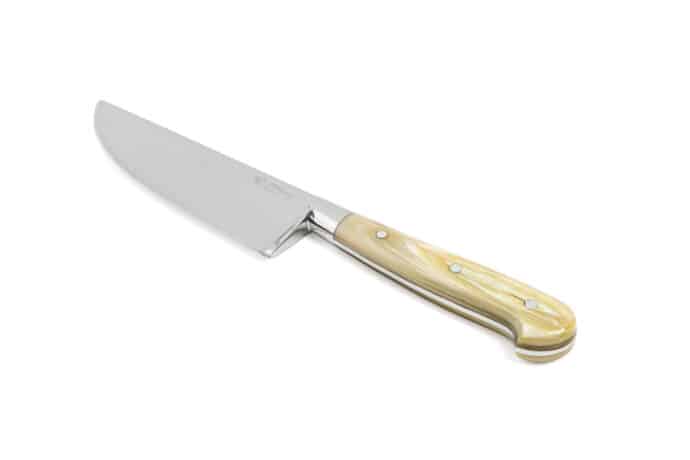 Forged Parmesan-type Cheese Knife with Ox Horn Handle - Cheese Knives and Accessories - Knife Shop L'Artigiano Scarperia - 02
