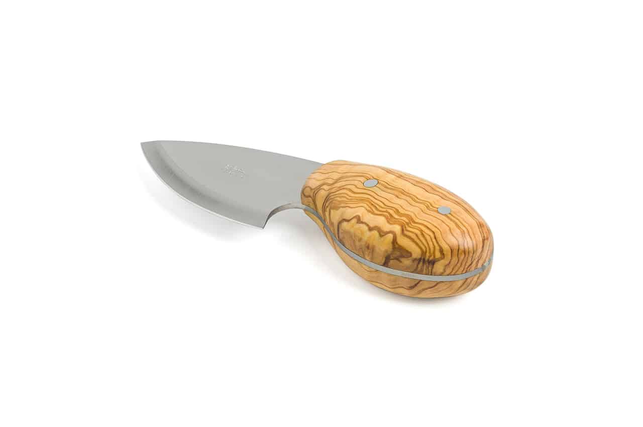 Oval Parmesan-type Cheese Knife with Olive Wood Handle - Cheese Knives and Accessories - Knife Shop L'Artigiano Scarperia - 02