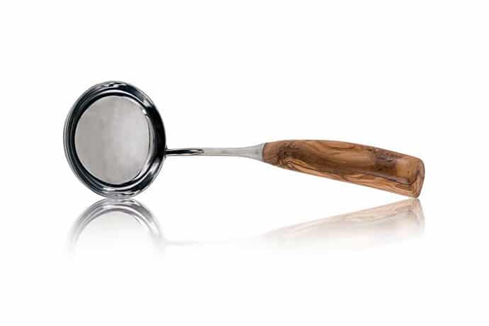 Forged Ladle with Olive Wood Handle - Kitchen Knives and Accessories - Knife Shop L'Artigiano Scarperia - 01