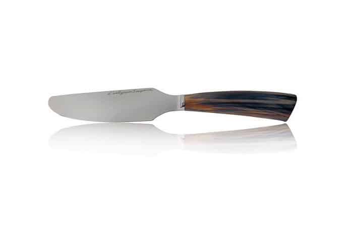 Forged Cake Server with Ox Horn Handle - Kitchen Knives and Accessories - Knife Shop L'Artigiano Scarperia - 01