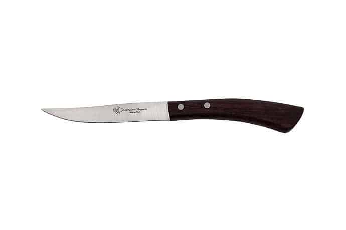 Saint Barnaba Table and Steak Knife in Walnut Wood with Smooth Blade - Smooth Blade Steak and Table Knives - Knife Shop L'Artigiano Scarperia - 01