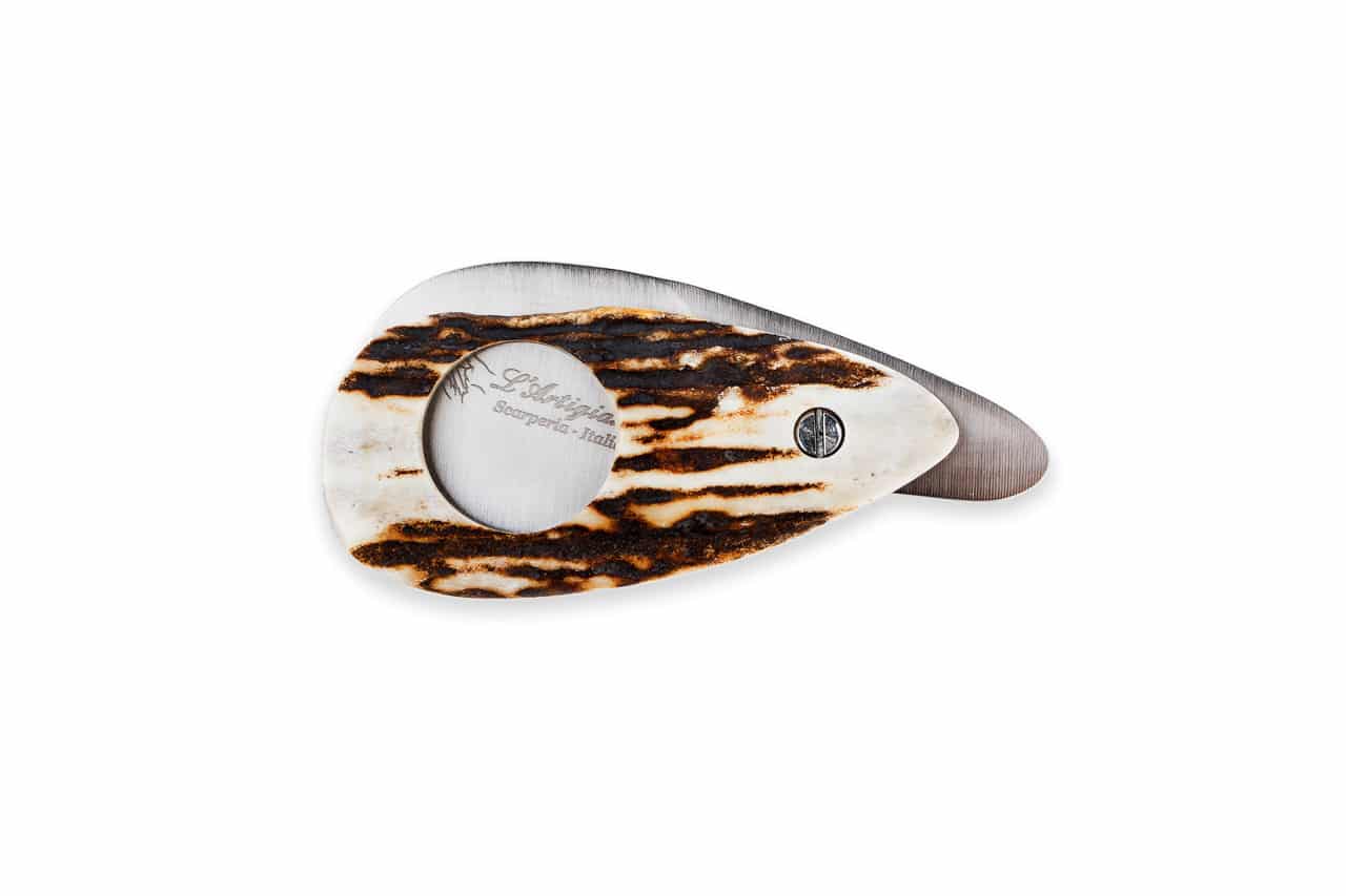 Deer Antler Oval Cigar Cutter - Smoking and Office Accessories - Knife Shop L'Artigiano Scarperia - 01