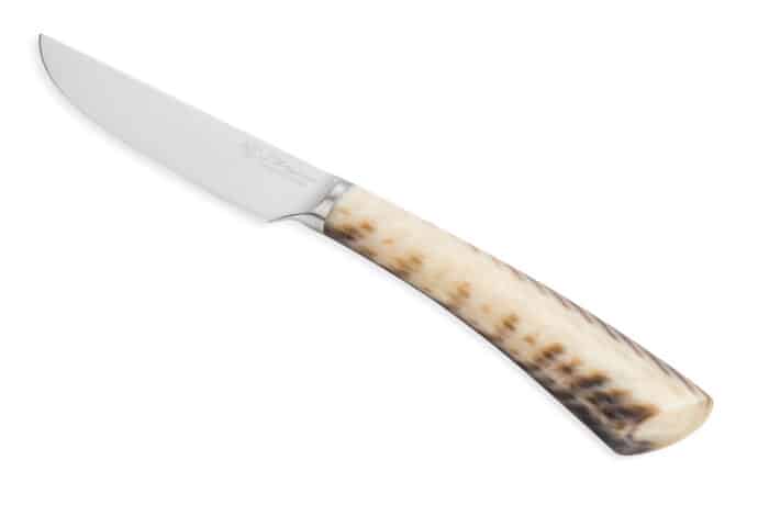 Rustic Steak Knife with Horn Resin Handle - Steak and Table Knives - Knife Shop L'Artigiano Scarperia - 02