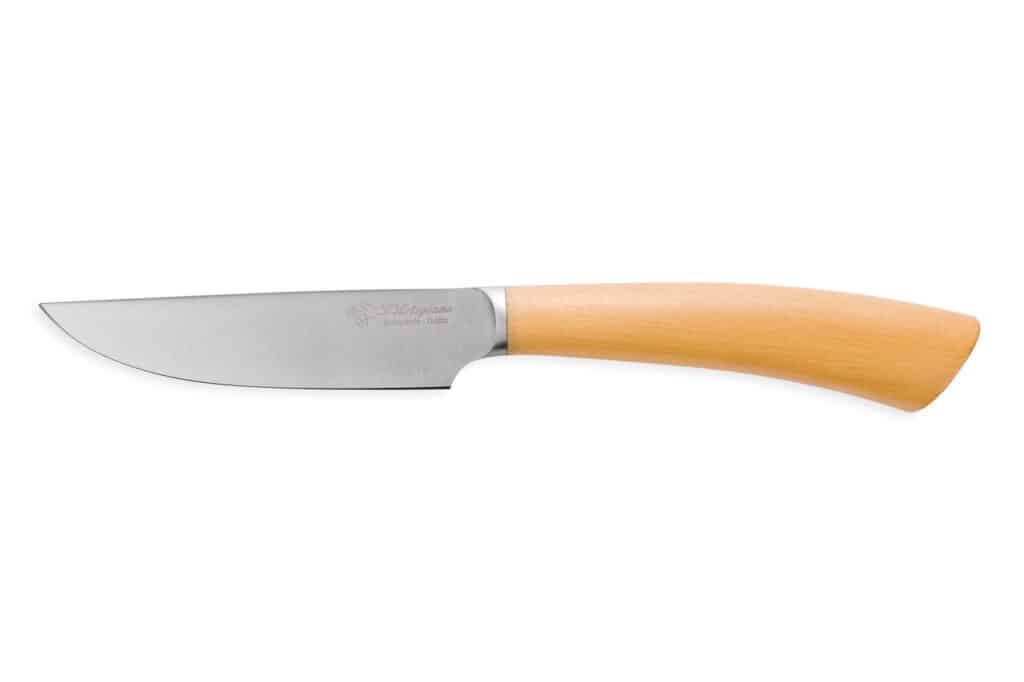 Rustic Steak Knife with Boxwood Handle - Steak and Table Knives - Knife Shop L'Artigiano Scarperia - 01