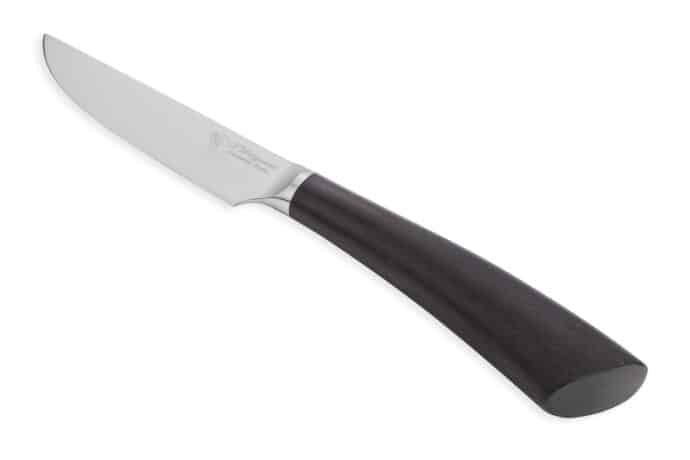 Rustic Steak Knife in Ebony Wood with Smooth Blade - Smooth Blade Steak and Table Knives - Knife Shop L'Artigiano Scarperia - 02