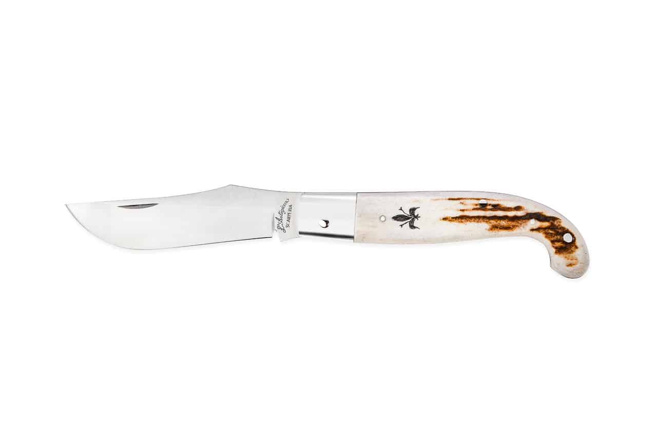 Scarperia 25 cm Zuava knife with Deer Antler Handle - Italian Regional Knives - Knife Shop L'Artigiano Scarperia - 02