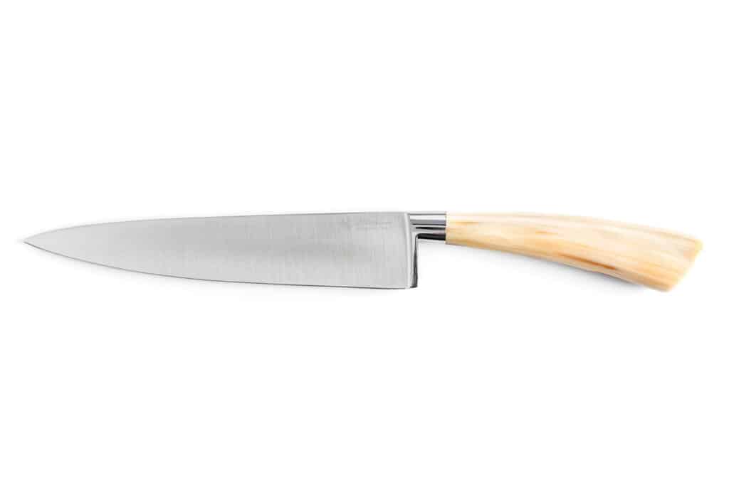 Forged 20 cm Carving Knife with Ox Horn Handle- Kitchen Knives and Accessories - Knife Shop L'Artigiano Scarperia - 01