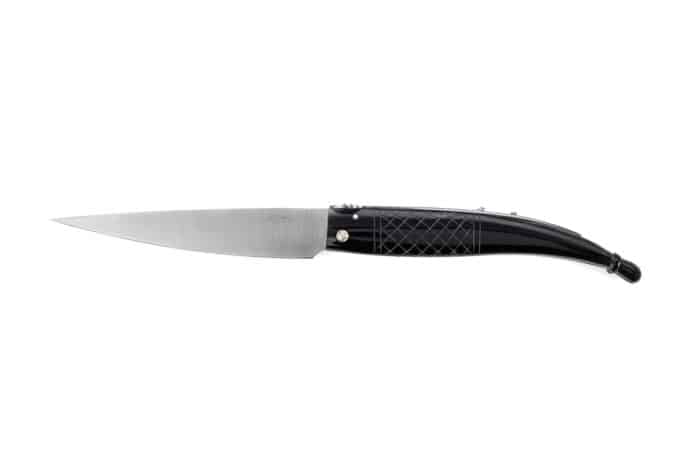 Historic Roman Knife – Decorated Bufalo Horn Handle Version - Historical knives - Knife Shop L'Artigiano Scarperia - 01