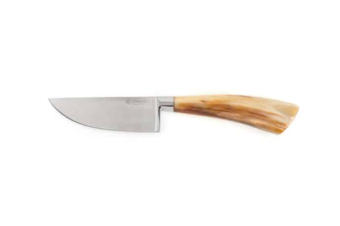 Forged Parmesan-type Cheese Knife with Ox Horn Handle - Cheese Knives and Accessories - Knife Shop L'Artigiano Scarperia - 01