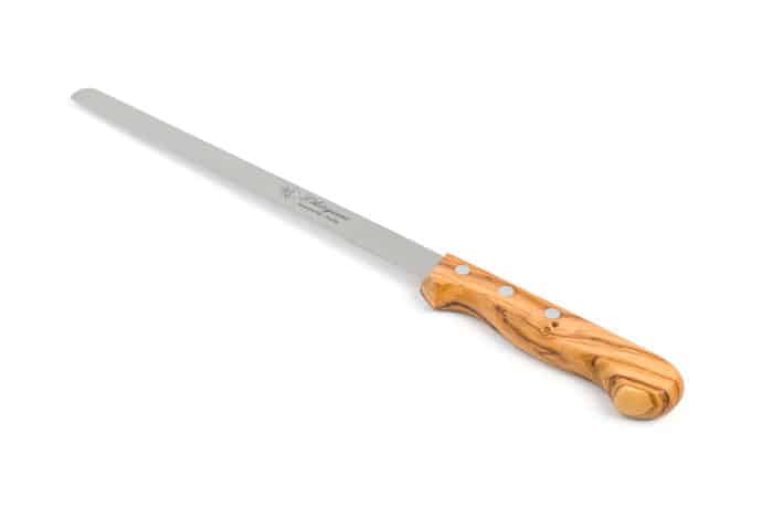 Ham Slicing Knife with Olive Wood Handle - Kitchen Knives and Accessories - Knife Shop L'Artigiano Scarperia - 02