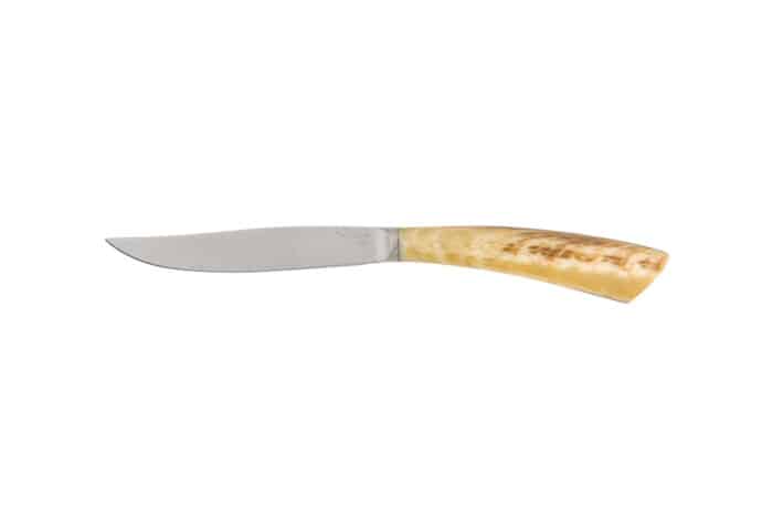 Nobile Steak Knife with Horn Resin Handle - Steak and Table Knives - Knife Shop L'Artigiano Scarperia - 01