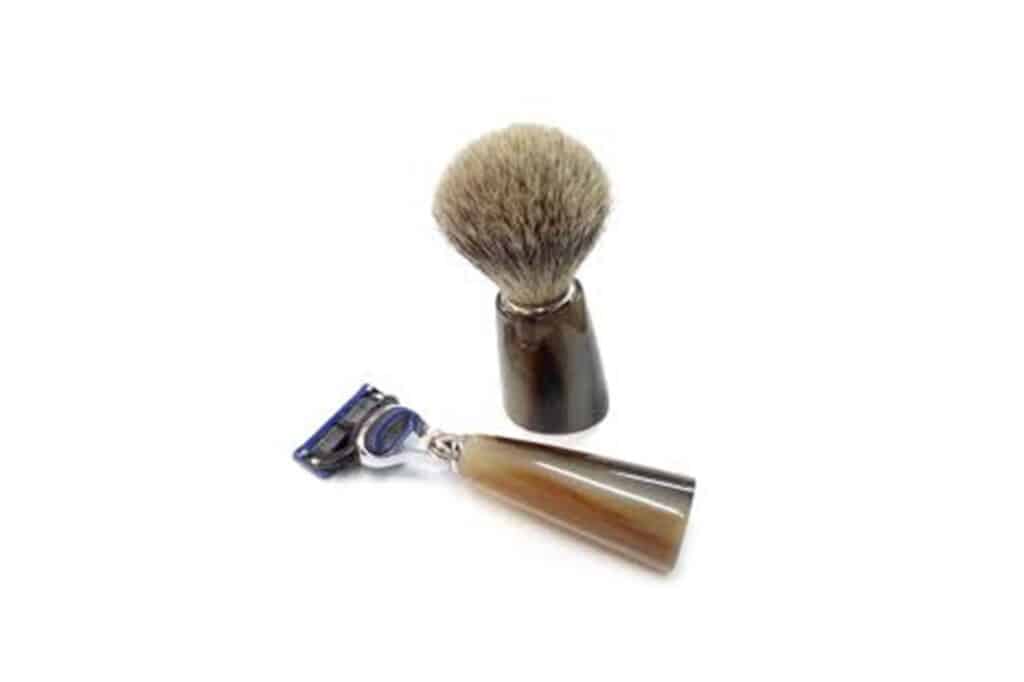 Ox Horn Fusion Razor and Shaving Brush Set - Personal Care Accessories - Knife Shop L'Artigiano Scarperia - 01
